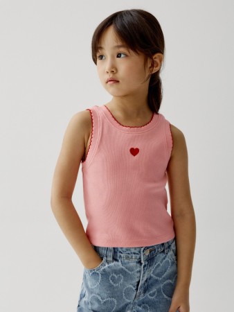 майка в рубчик с вышивкой для девочек - детская одежда sela 