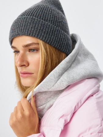 меланжевая шапка с содержанием шерсти - женские головные уборы для взрослых 