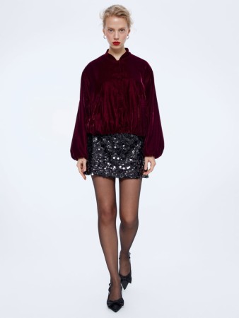 мини юбка-шорты с пайетками - женские юбки с пайетками 