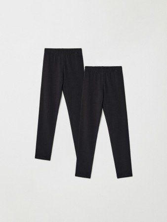 набор базовых леггинсов для девочек, 2 шт. - детская одежда, обувь и аксессуары для всех возрастов прилегающая 