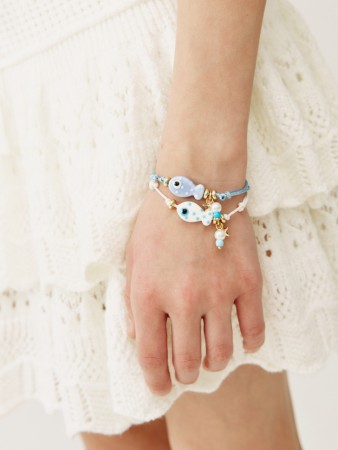 набор из 2 браслетов с яркими подвесками для девочек - ювелирные украшения