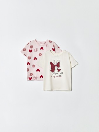 набор из 2 футболок для девочек - детские футболки повседневные 