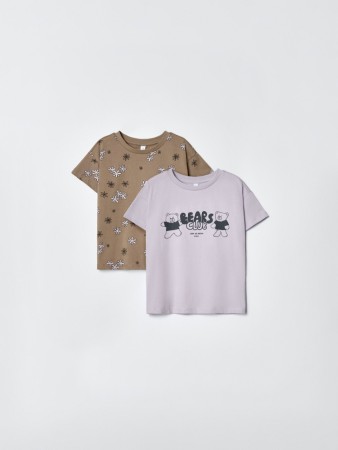 набор из 2 футболок для девочек - детские футболки повседневные 