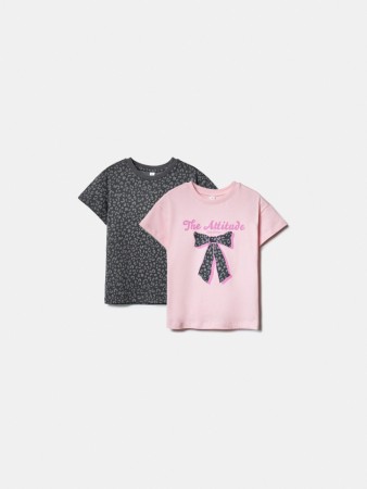 набор из 2 футболок для девочек - детская одежда sela 