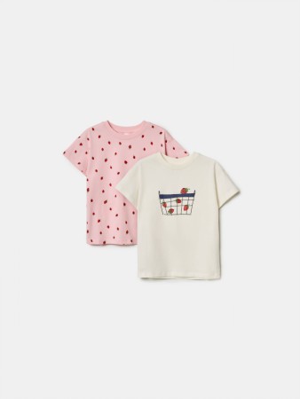 набор из 2 футболок для девочек - детская одежда sela 
