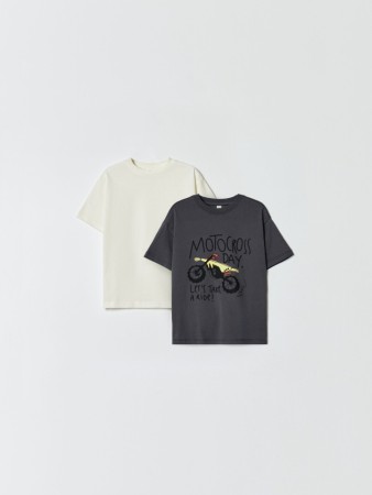 набор из 2 футболок для мальчиков - детские футболки и поло однотонные 