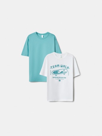 набор из 2 футболок для мальчиков - детские футболки однотонные 