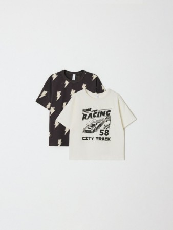 набор из 2 футболок с принтом для мальчиков - детская одежда, обувь и аксессуары для всех возрастов по распродаже