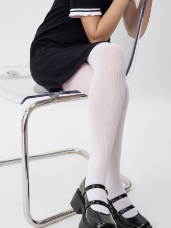 набор из 2 пар колготок в рубчик для девочек - детские колготки