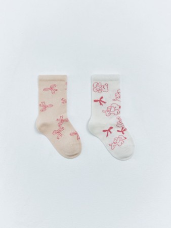 набор из 2 пар носков для девочек - детская одежда, обувь и аксессуары жаккардовая 