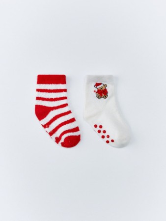 набор из 2 пар новогодних носков для малышей - носки, чулки и колготки трикотажные 