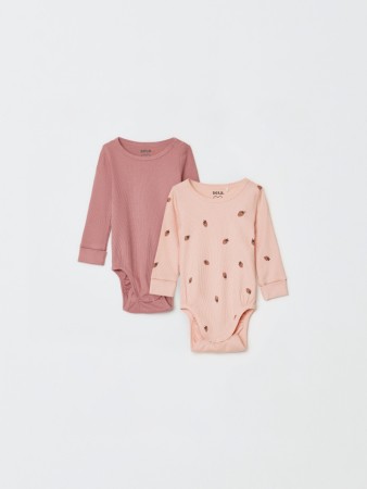 набор из 2 трикотажных боди с длинным рукавом для малышей - нижнее белье для малышей