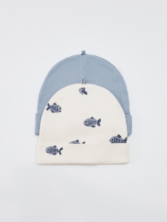 набор из 2 трикотажных шапок для малышей - аксессуары с отворотом 