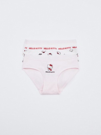 набор из 2 трусов-слипов с принтом hello kitty для девочек - детское нижнее белье sela 