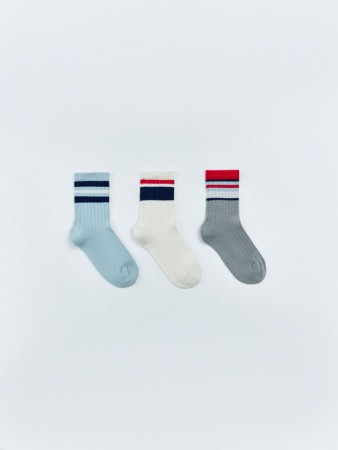 набор из 3 пар детских носков - детская одежда, обувь и аксессуары в полоску 