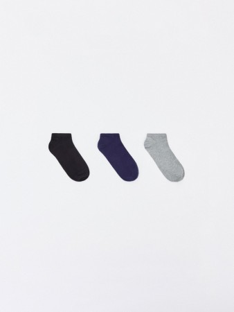 набор из 3 пар коротких носков - мужская одежда, обувь и аксессуары однотонная 