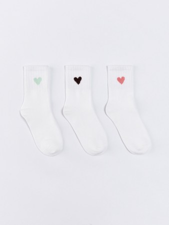 набор из 3 пар носков для девочек - детская одежда, обувь и аксессуары жаккардовая 