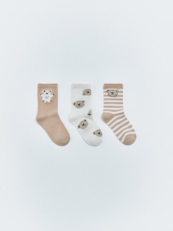 набор из 3 пар носков для девочек - детская одежда, обувь и аксессуары жаккардовая 