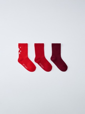 набор из 3 пар новогодних детских носков - носки, чулки и колготки с принтом 