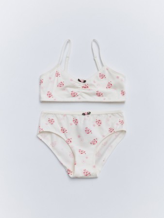 набор из топа и трусов-слипов для девочек  x смешарики - детская одежда российская 