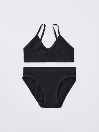 набор из топа и трусов-слипов для девочек - детская одежда, обувь и аксессуары бесшовная 