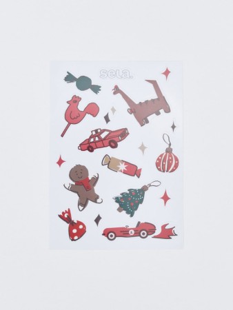 набор наклеек детский - детские аксессуары новогодние 