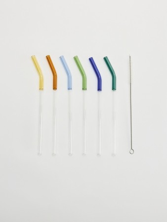 набор стеклянных трубочек с ершиком фотография