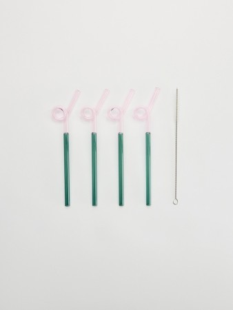 набор стеклянных трубочек с ершиком - товары для дома дешевые 