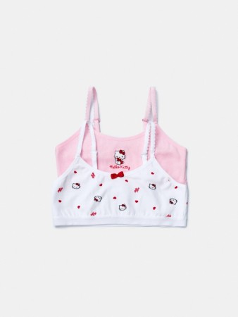 набор топов для девочек с принтом hello kitty, 2 шт. - детская домашняя одежда