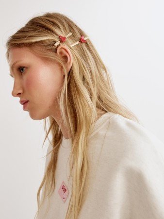 набор заколок с сердцем, 2 шт. - женские аксессуары для волос