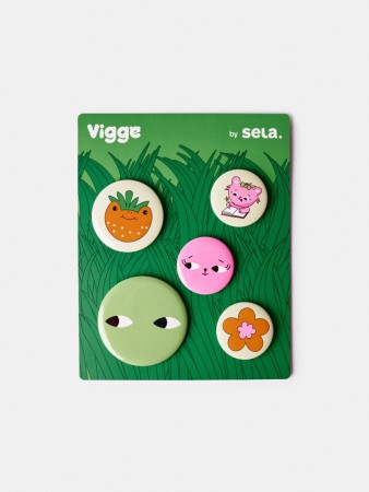 набор значков с вигге детский - аксессуары российские 