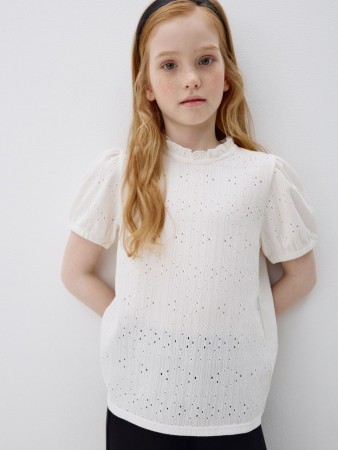 нарядная трикотажная блузка для девочек фотография