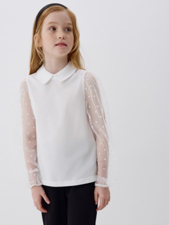 нарядная трикотажная блузка для девочек фотография