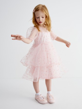 нарядное платье с принтом для девочек - детские платья для девочек 