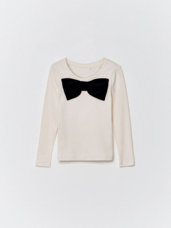 нарядный лонгслив с бантом для девочек - детская одежда, обувь и аксессуары для всех возрастов прилегающая 