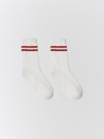 носки с оборкой и полосками фотография