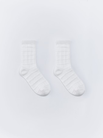 носки с рельефным узором в клетку - носки, чулки и колготки недорогие 