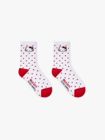 носки с жаккардовой вышивкой hello kitty - женская одежда, обувь и аксессуары жаккардовая 