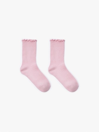 носки в рубчик с фигурной окантовкой - носки в рубчик 