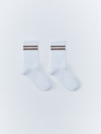 носки в рубчик с полосками - женские носки sela 