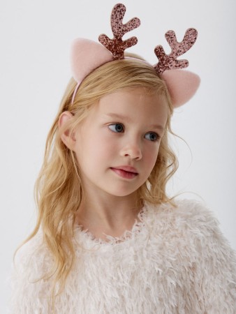 новогодний пушистый ободок для девочек - детская одежда, обувь и аксессуары меховая 