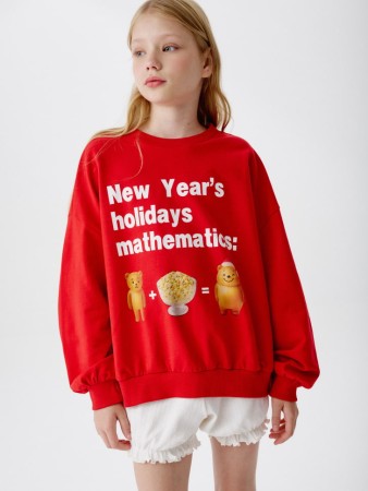 новогодняя пижама с принтом для девочек - детская одежда в рубчик 