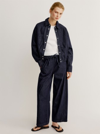 объемные джинсы с эластичным поясом - женские джинсы