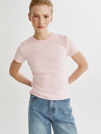 облегающая футболка кира - женские футболки в рубчик 