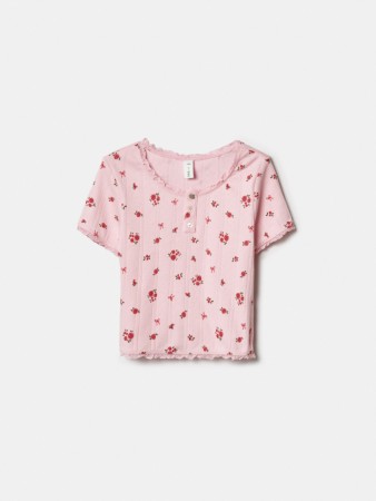 облегающая футболка с принтом для девочек - детская одежда, обувь и аксессуары перламутровая 
