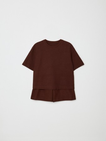 пижама из хлопковой вафельной ткани - женская домашняя одежда