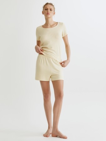 пижама из вискозного трикотажа в рубчик - женская домашняя одежда