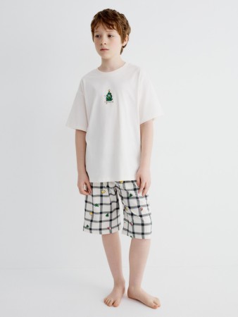 пижама с новогодним принтом для мальчиков фотография