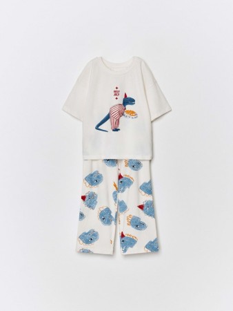 пижама с новогодним принтом для мальчиков - детская одежда, обувь и аксессуары для всех возрастов новогодняя 