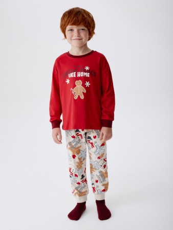 пижама с новогодним принтом для мальчиков - детская одежда для детей 